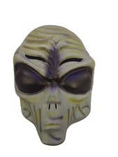 Vintage 1999 Disguise Inc. Adult OS Alien Head Halloween Mask RARE Collectible picture