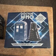 Doctor Who Tardis vs Dalek Salt Pepper Shaker Set picture