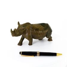 Walking Rhino Original Shona Sculpture. Verdite. Imported African Fine Art picture