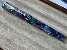 Conway Stewart Dandy Fountain Pen Azure - 18k Medium, Sterling Trim picture