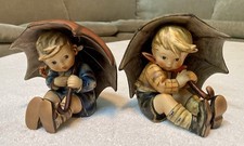 Vintage Hummel Umbrella Boy & Girl Set HUM 152/0 TMK4 & TMK6 Perfect Condition picture