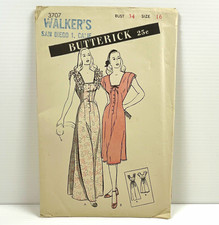 Butterick Vintage Original 1940s Sewing Pattern #3707 Nightgown Size 16 Uncut picture