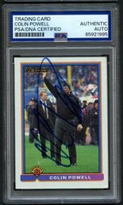 Colin Powell signed autograph US Secretary of State Trading Card PSA Slabbed picture