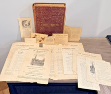 1896 Wonderful Story of Christ Book 21pc Ephemera Lot Clover Auburn NY History picture
