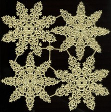 GERMAN DRESDEN DIE CUT GOLD FOIL PAPER Lg ROSETTE STARS VICTORIAN CRAFTS picture