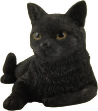 3 Inch Black Cat Posing Hand Painted Mini Figurine Statue Sculpture HALLOWEEN picture