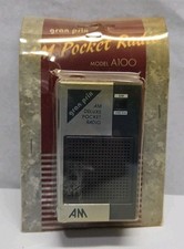 Vintage Grand Prix AM Deluxe Pocket Radio Model A100 NIB NEW picture