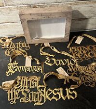Ever Thine Home Adorenaments Religious HIS Christmas Names Ornaments Gold picture