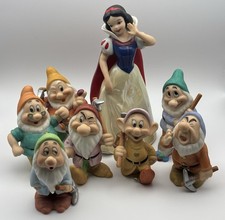Vintage Snow White and The Seven Dwarfs Ceramic Figurine Set Sri Lanka picture