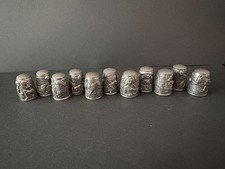 Franklin Mint Grimm’s Fairy Tales pewter thimble Lot of 11 picture