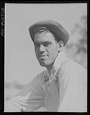 Photo:Arkansas 1940s Man in Overalls and Hat Portrait Photo picture