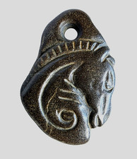 300 BC Ancient Greek Carved Engraved Gemstone Pendant Medallion Amulet Horse picture