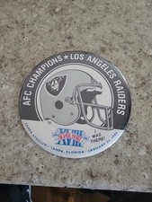LA Raiders AFC Champions I Was There Super Bowl XVIII Button Badge Pin 6 Inch picture