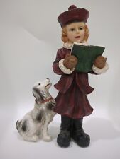 Fontanini Boy Caroling with Dog Figurine 1026 E Simonetti Christmas Caroler E25 picture