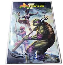 Mighty Morphin Power Rangers TMNT II #2 2X Signed Sajad Shah, Kevin Eastman COA picture