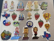 22 Large Medium Lions Club Pins Texas Chicago Montreal Tenn 50th Anniversary picture