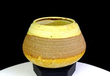 Studio Art Pottery Artist Signed Wheel Thrown Stoneware Speckled 3 1/4