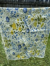 vintage mcm barkcloth Yardage Floral 3 Plus Yards picture