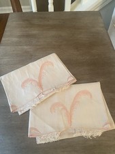 2 MARGHAB MADEIRA LINEN FINGER TIP GUEST TOWELS, 