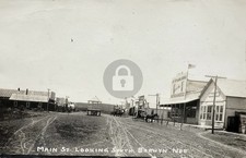 RARE Berwyn Nebraska Main Street Scene Ansley c1910 RPPC Photo Postcard COPY picture
