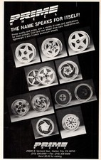 1990 Prime Wheel Harbor City California Vintage Lowrider Print Ad 5x8