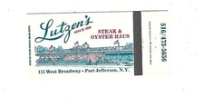 Lutzen's Steak & Oyster Haus Matchcover   Port Jefferson, N.Y. picture