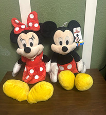 Disney Mickey Mouse & Minnie Mouse Plush Stuffed Toys Lot of 2 picture