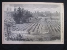 1894 Civil War Prints - Andersonville Confederate Prison Burial Grounds picture