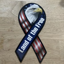 Land Of The Free Ribbon Magnet picture