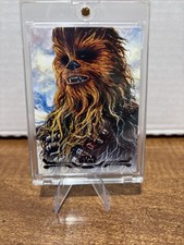 2025 Black Foil 1/1  Star Wars Smugglers Outpost Chewbacca Stellar Art Card picture
