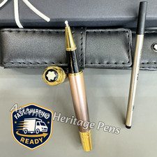 Bid MONTBLANC Patron of Art Joseph Rollerball Pen Bold Rose Gold Tone Rare picture