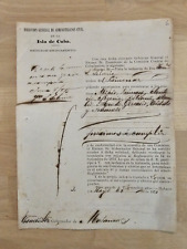 ANTIQUE 1875 CHINA CHINESE SLAVES HAVANA  CONTRACT DOCUMENT SIGNED picture
