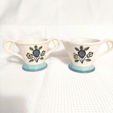Vtg Metlox Creamer Sugar Set Poppytrail Blueberry Provincial Folkart Country picture