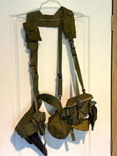 USGI Military Web Gear Set w/ Canteen & Cup, Belt, Cover, Pouches, Compass +More picture