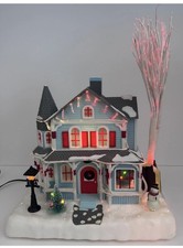 Vintage Avon Holiday Splendor Lighted Fiber Optic Tabletop Christmas House 2001 picture
