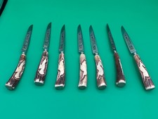 7 pcs Anton Wingen Solingen Germany Rostfrei Engraved 6 Piece Knife Set-Vintage picture
