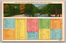 Busy Persons Correspondence Card Country Road Forest Mountain VTG UNP Postcard picture