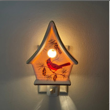 24K Porcelain Cardinal Night Light picture