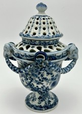 Vintage Chinese Yong Sheng Tang Zhi Blue White Ram Head Porcelain Vase picture