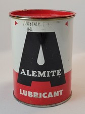 Vintage Alemite Lubricant Empty Metal Can -  Stewart-Warner Corporation picture