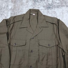 Vintage French Army Shirt Mens 38 PM Combat Military Mitin Antimite Definitif picture