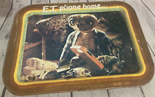 Vintage 1982 E.T. Phone Home Movie Scene Foldable Metal TV Dinner Tray SEE PICS picture