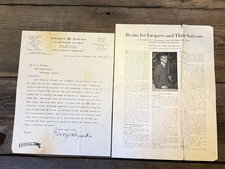 1926 George H. Lincks Signed Letter & Varnish Gums Brochure NYC Portland OR picture