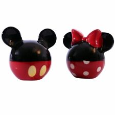 Disney Mickey and Minnie Mouse Ceramic Salt and Pepper Shakers Set, Red & Black picture
