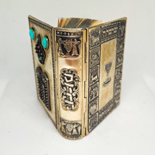 Yiddish Siddur Jewish Prayer Book with Ornate Silver-Tone Judaica Cover picture