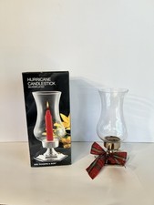Wm Rogers & Son Silverplate Hurricane Candlestick Glass Chimney 9.5” Box picture
