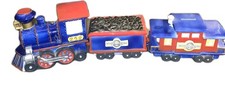 Bialosky Bear Ceramic Train Bank Music Box Japan Working On The Railroad  picture