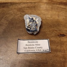 Benitoite on Matrix - San Benito County, California - Closed Mine Specimen picture