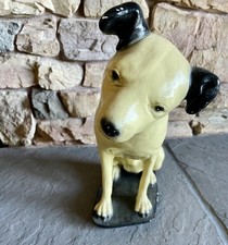 Antique RCA Chalkware NIPPER Dog Advertising Statue, 14 1/2