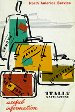 Italian Line Passenger Handbook Useful Information Italia Navigazione 1962 picture